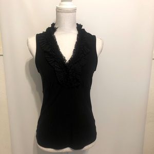 black and White House sleeveless top
